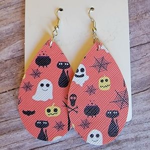 Halloween Faux Leather Earrings